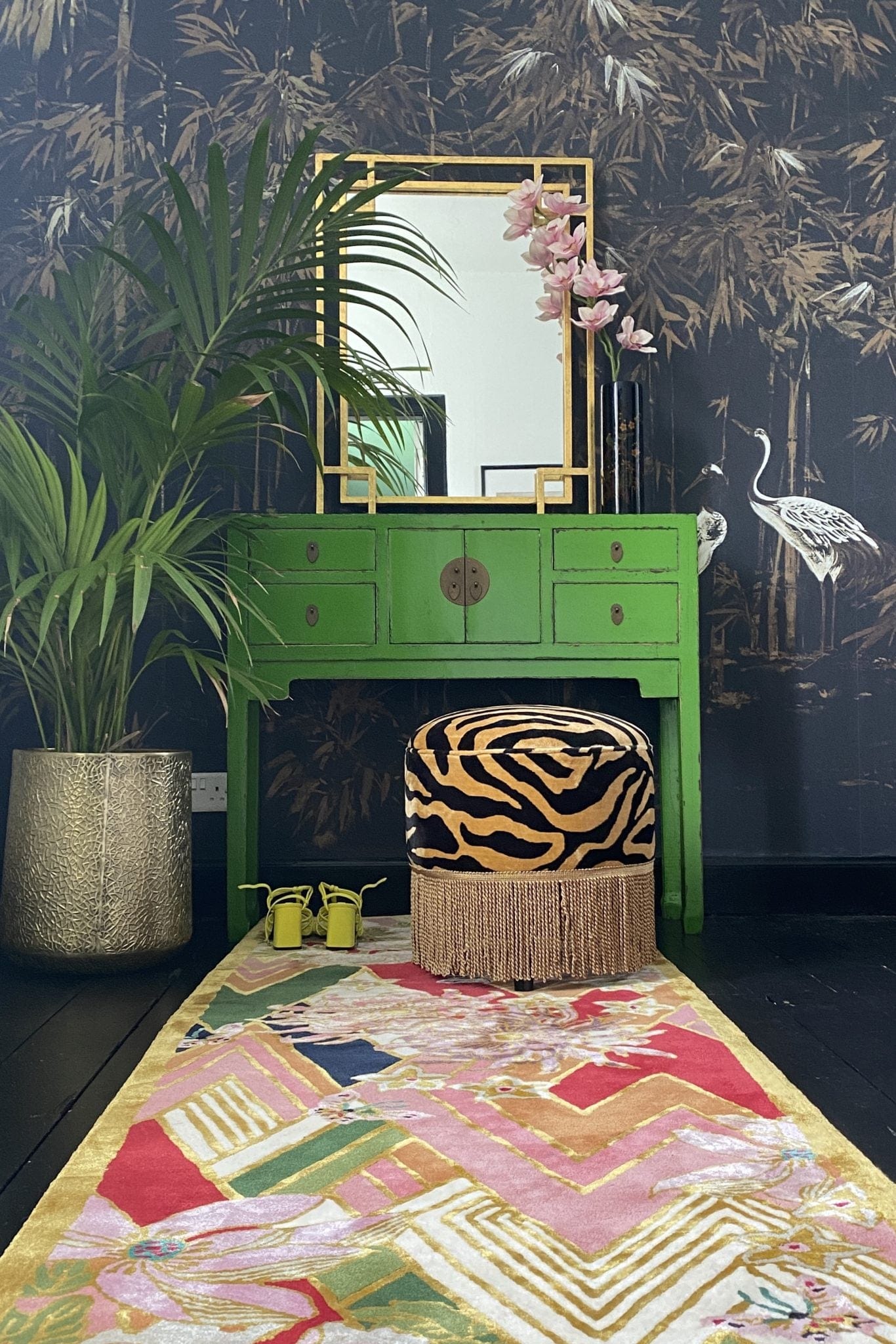 Shanghai Blossom 274x76cm Hand Tufted Runner Rug - Soft Non-Slip Hallway Carpet for Entryway, Kitchen, Bedroom & Living Room Decor