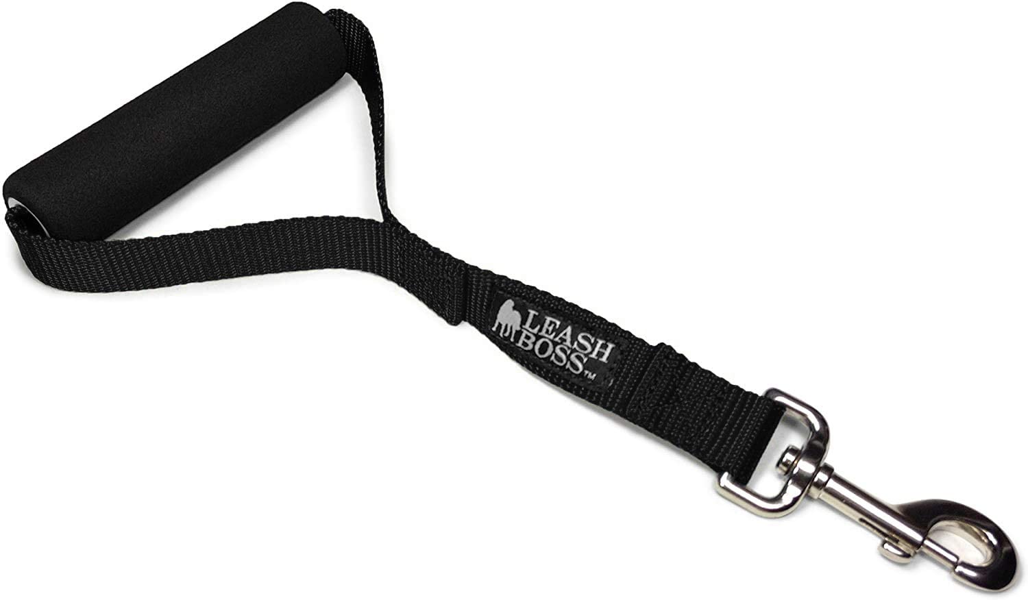 Leashboss Short Dog Leash for Training - Padded Traffic Handle Comfort Leash for Small, Medium & Large Dogs | Durable Nylon Dog Lead for Walking, Jogging & Outdoor Adventures