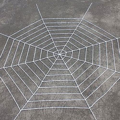 Stretchy Halloween Spider Web Decor - 1.5m White Cobweb for Haunted House, Party & Bar Decoration | Scary Spiderweb Terror Decorations for Halloween Night & Themed Events