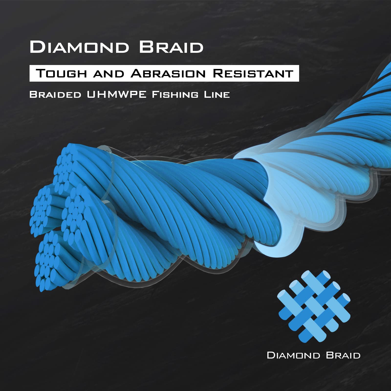 KastKing Hammer Braid Fishing Line - Ultra-Thin Abrasion Resistant Braided Superline for Bass, Saltwater & Freshwater Fishing | Zero Stretch, Tighter Diamond Weave, Colorfast | Made in USA | Bill Dance Endorsed | Ideal for Casting, Trolling & Heavy Cover