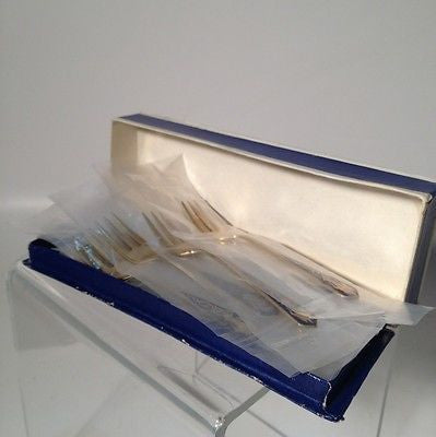 Vintage Brass Dessert Forks Set of 9 - Handcrafted in Bangkok Thailand - Perfect for Fine Dining, Afternoon Tea & Wedding Table Settings