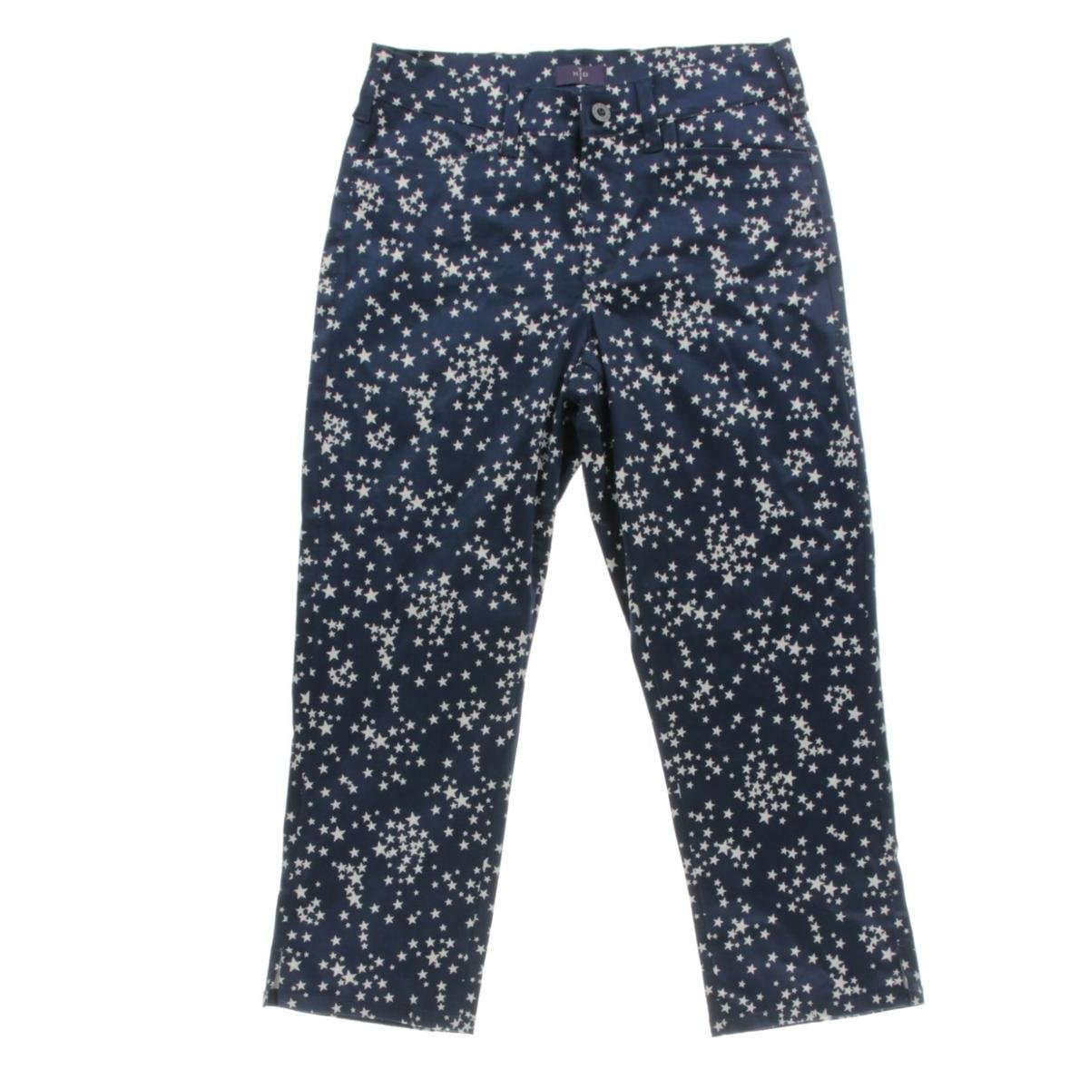 NYDJ Women's Karen Capri Pants - Printed Stretch Sateen Ankle Pants for Work & Casual Wear | Comfortable Slim Fit Cropped Pants for Office, Travel & Everyday Outfits