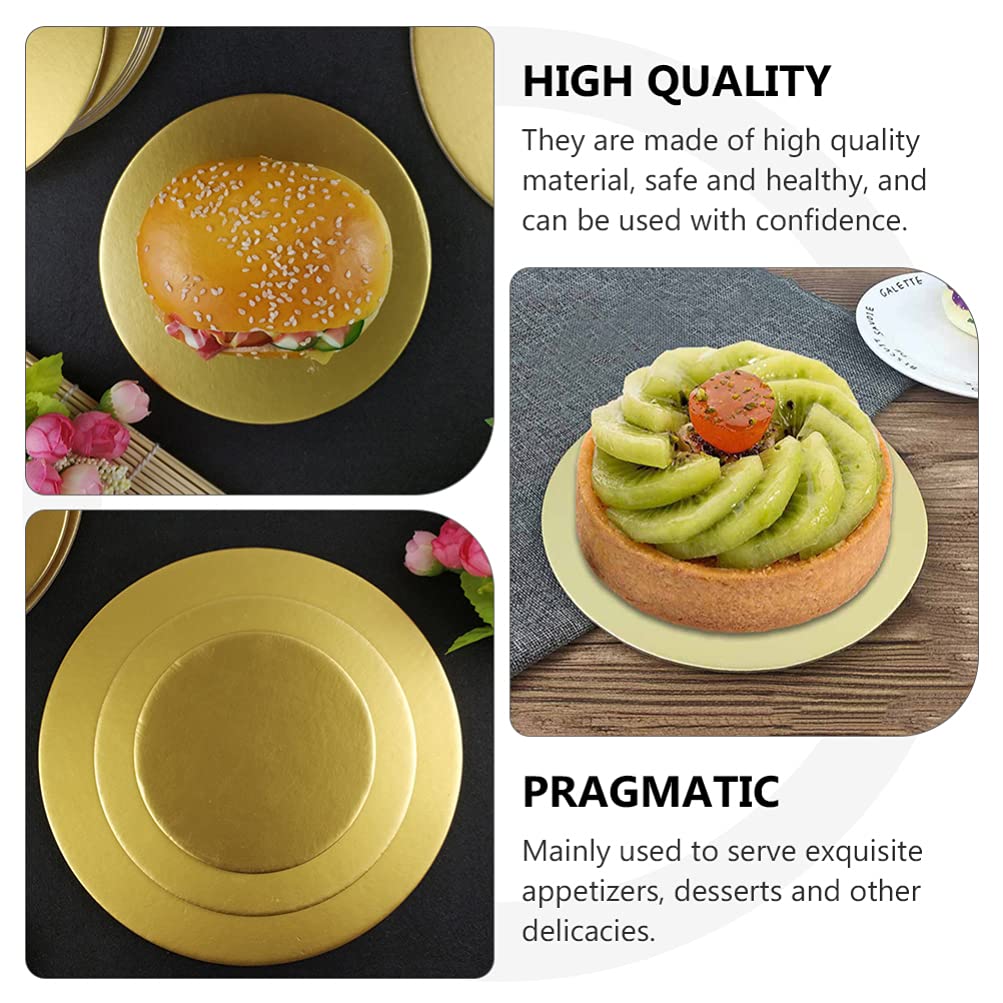 50pcs Gold Cake Base Boards - Sturdy Cardboard Cake Bottom for Desserts, Birthday Cakes & Display - Perfect for Baking, Serving & Party Decorations