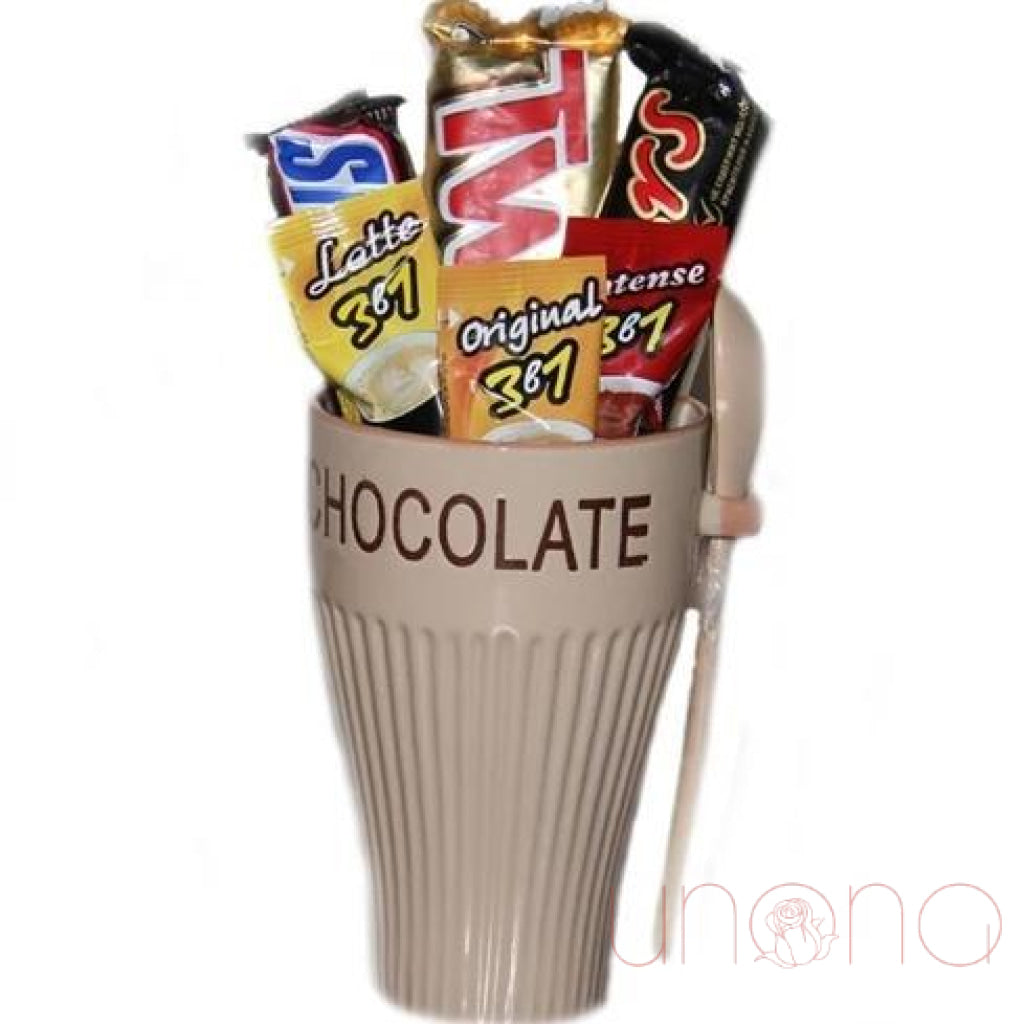 Premium Porcelain Chocolate Treats Mug - Elegant Coffee & Hot Cocoa Cup for Gifts, Home, Office & Cozy Moments