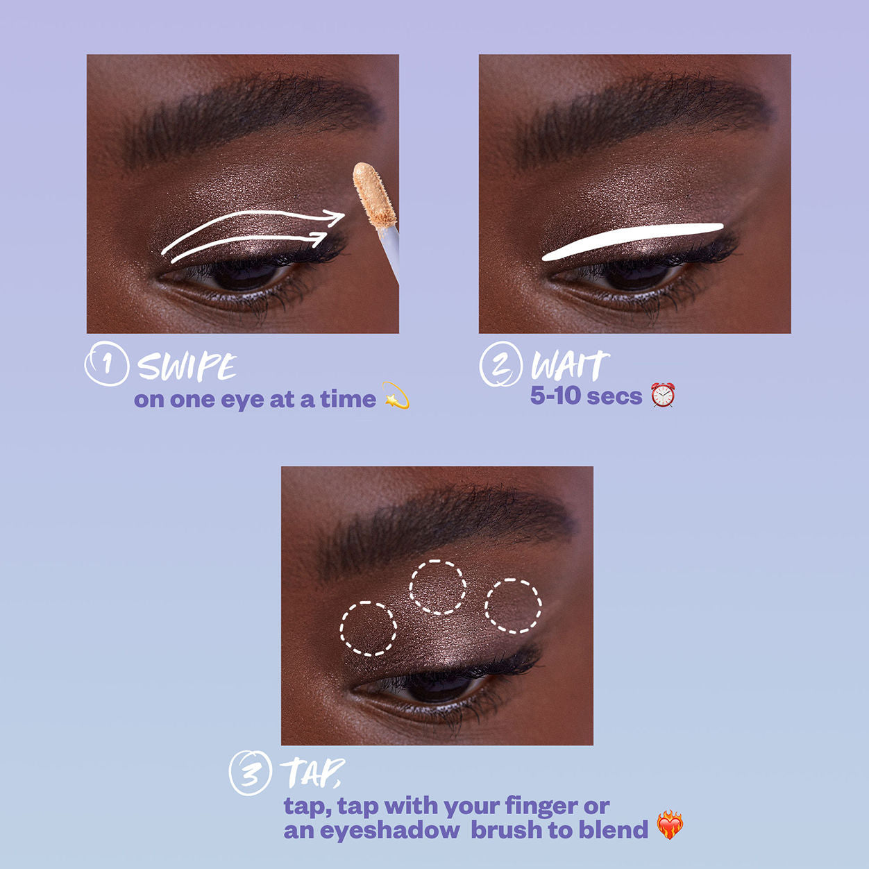 10 Second Quick-Dry Eye Gel Watercolor Eyeshadow - Long-Lasting, Smudge-Proof & Vibrant Colors for Day & Night Makeup Looks