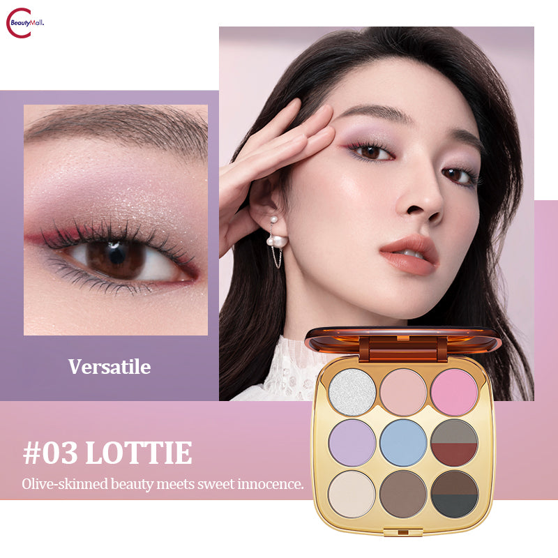OUT OF OFFICE Nine Color Wish Eyeshadow Palette - Long Lasting Pigmented Makeup for Day & Night Looks | Perfect for Parties, Date Nights & Professional Makeup