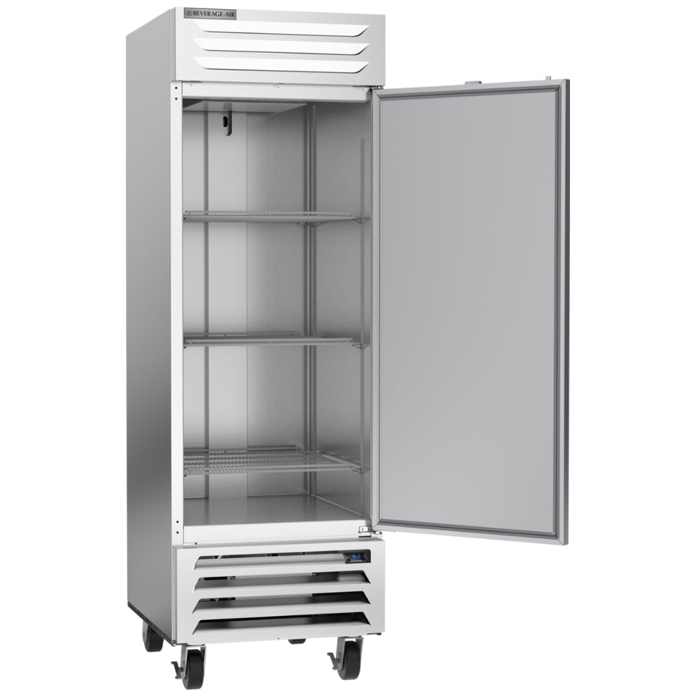Beverage Air 27 Inch Commercial Reach-In Refrigerator with Solid Left Hinge Door - Perfect for Restaurants, Bars, and Catering Businesses