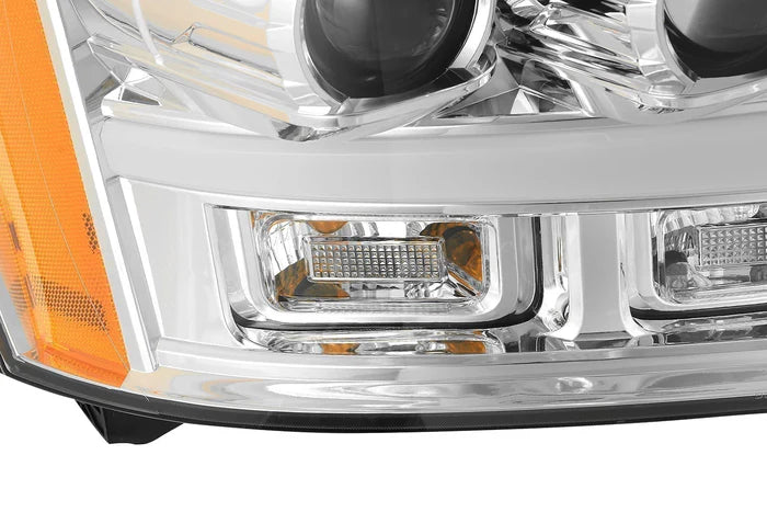 07-14 Chevrolet Tahoe/Suburban & 07-13 Avalanche MK II PRO Series Halogen Projector Headlights - Chrome Housing - Upgrade for Night Driving & Off-Road Adventures
