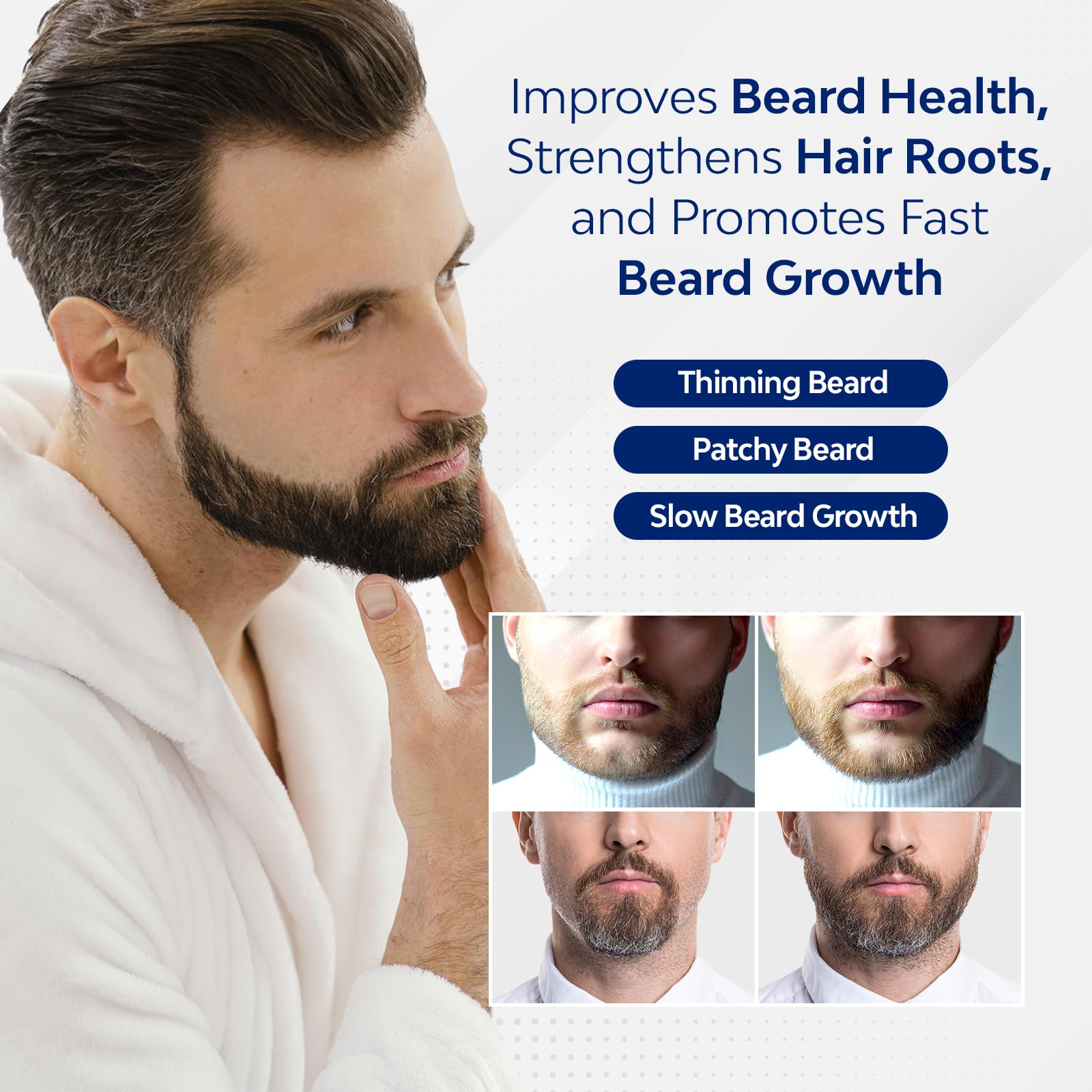 5% Minoxidil Hair Growth Treatment for Men & Women - Beard Growth Kit with Dropper & Spray - Effective for Thinning Hair, Baldness & Facial Hair - Perfect for Home Use & Daily Hair Care Routine