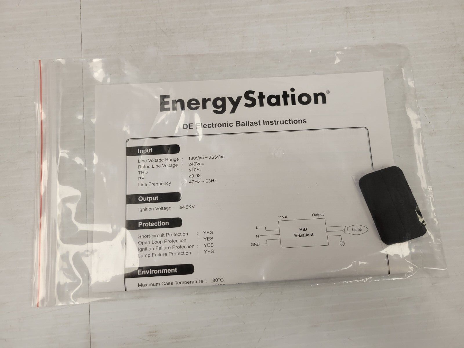 EnergyStation ES EB1000/DE 1000W Electronic Ballast for Hydroponic Grow Lights - High Efficiency Power Supply for Indoor Gardening & Greenhouse Use
