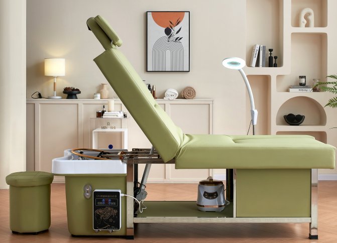 Premium Adjustable Thai Japanese Head Spa Backwash Shampoo Sink Bed with Luxury Design - Perfect for Salon, Spa & Home Relaxation Therapy