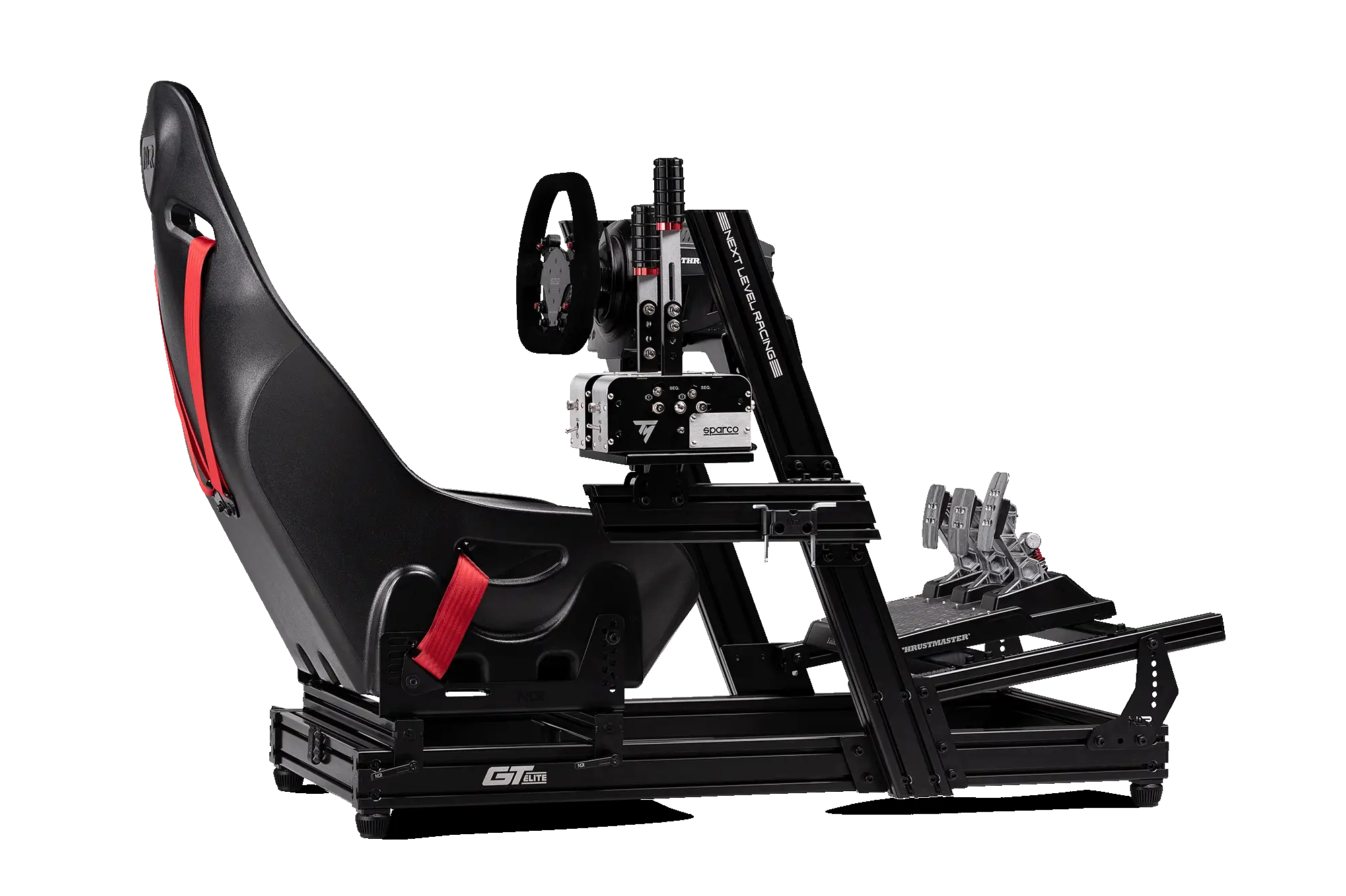 Next Level Racing GTElite Aluminum Simulator Cockpit - Wheel Plate Edition | Premium Racing Cockpit Frame for PC & Console Gaming | Perfect for Home Racing Simulators & Esports Setups