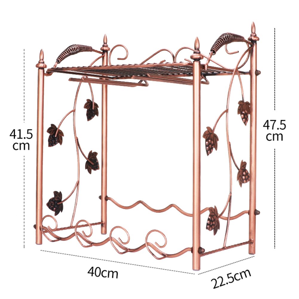 Premium Countertop Wine Glass Holder - European Style Metal Stemware Rack, Freestanding Wine Cup Storage Organizer & Display Stand (16x9x19 Inches) - Perfect for Kitchen, Bar, Restaurant & Home Decor