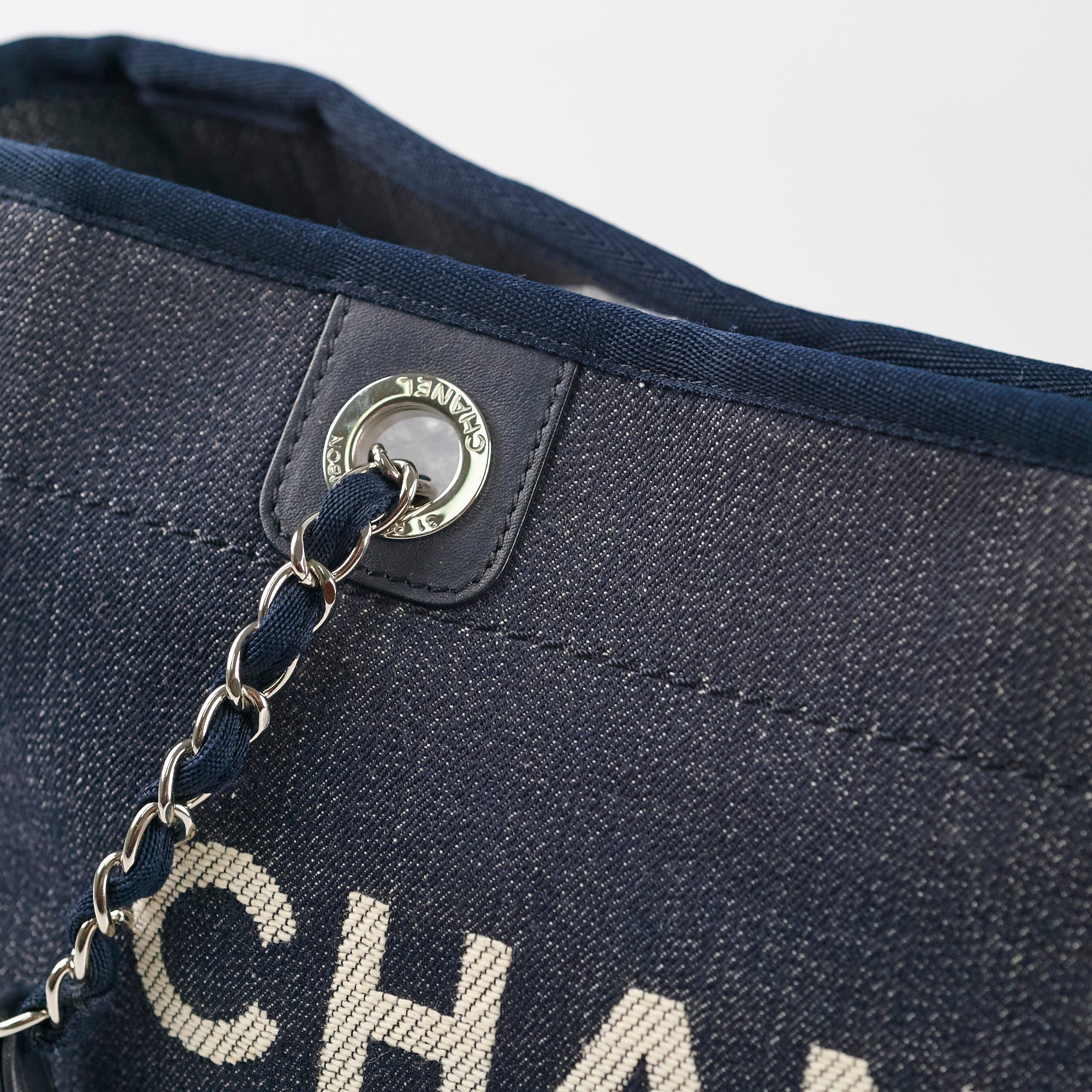 Chanel Small Deauville Tote Bag in Navy Blue - Luxury Designer Handbag for Women, Perfect for Work, Travel & Everyday Use