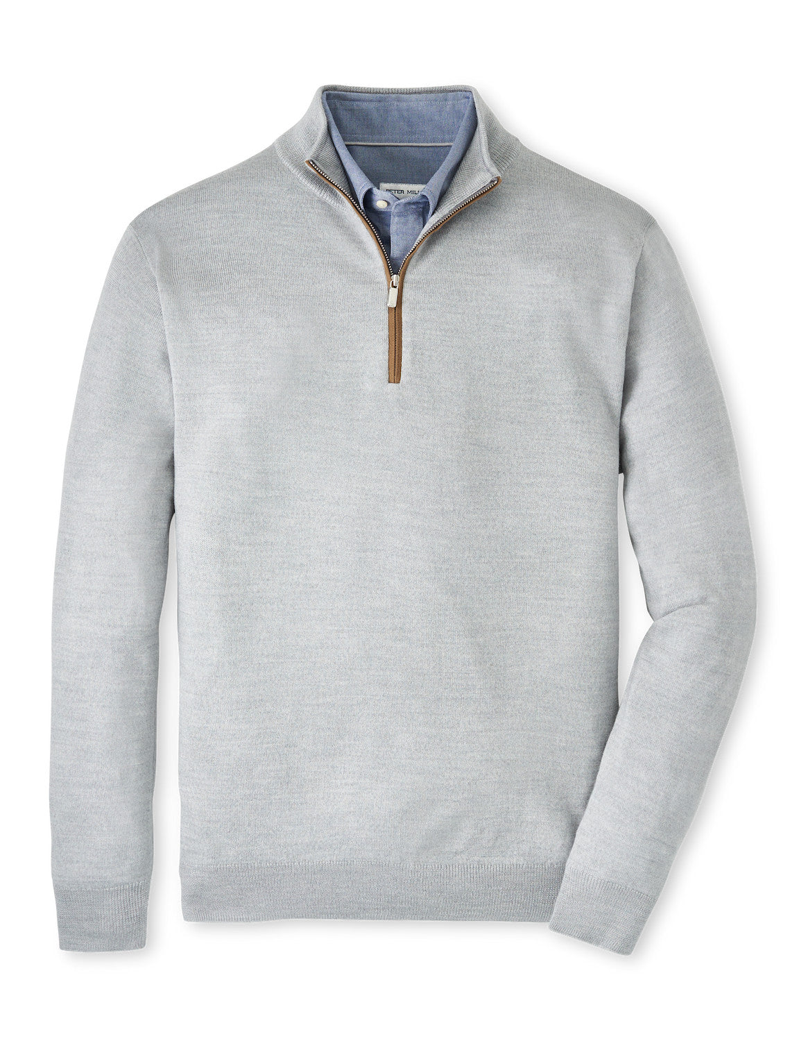 PETER MILLAR SDE TRIM 1/4 ZIP SWEATER - Men's Lightweight Quarter-Zip Pullover for Golf, Travel & Casual Wear