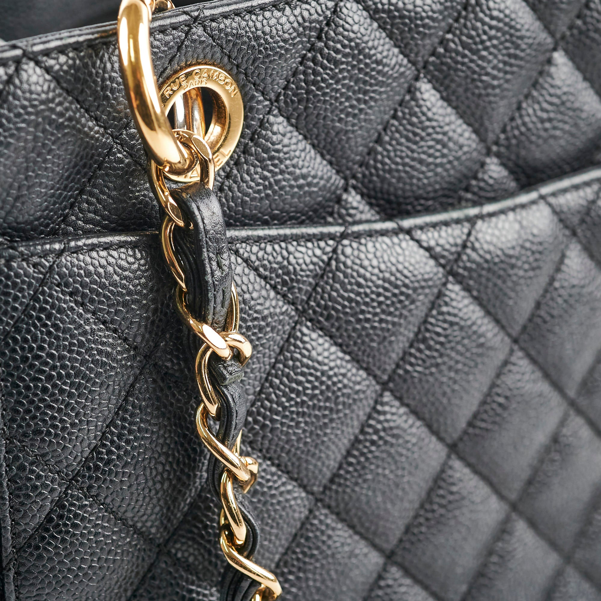 Chanel Caviar GST Grand Shopping Tote Bag in Black - Luxury Leather Handbag for Women, Perfect for Work, Travel & Everyday Use