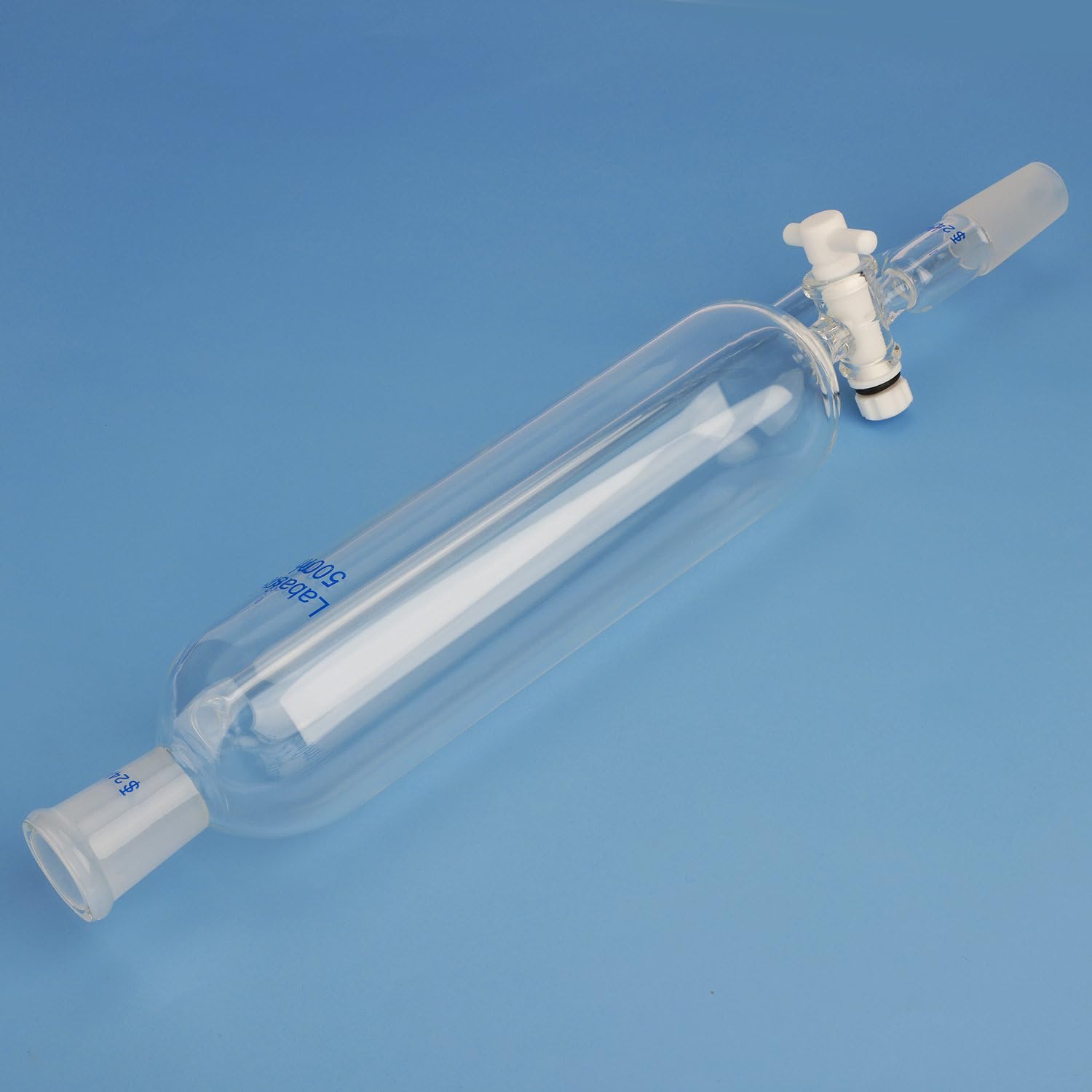 Labasics 500ml Borosilicate Glass Pressure Equalizing Addition Funnel with 24/40 Joint & PTFE Stopcock - Premium Lab Equipment for Chemical Experiments, Distillation & Precise Liquid Transfer