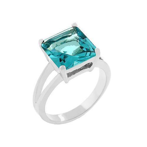Aqua Gypsy Ring - Bohemian Style Silver Plated Adjustable Ring for Women | Perfect for Festivals, Parties, and Everyday Boho Fashion