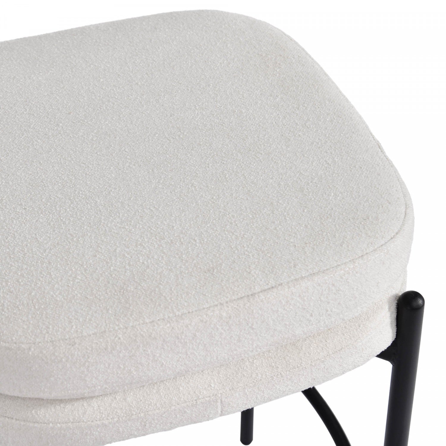 Caelen Counter Stool Set of 2 - Modern Kitchen Bar Stools with Padded Seat, Oatmeal Fabric Upholstery - Perfect for Breakfast Nook, Kitchen Island & Home Bar Decor