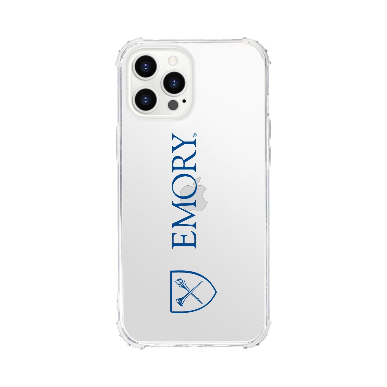 OTM Essentials Durable Shockproof Phone Case for iPhone 12/12 Pro - Classic White Design with Reinforced Edges | Emory University Themed Protective Cover | Perfect for College Students, Alumni & School Spirit Enthusiasts