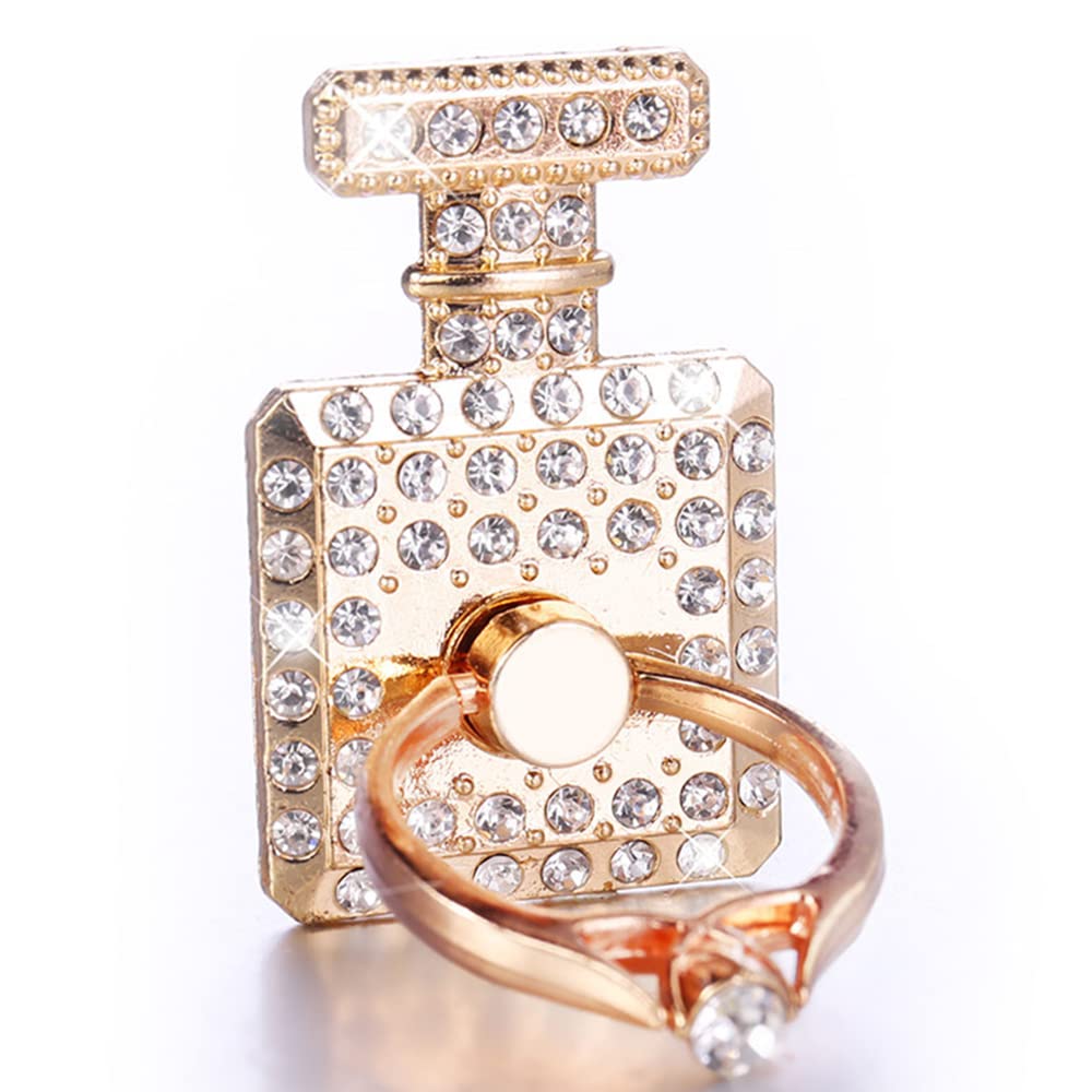 Sparkly Gold Phone Ring Holder Grip for iPhone - Cute Pop Stand for Secure Grip