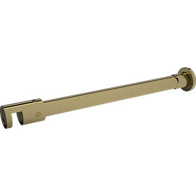 Premium Brass Shower Screen Support Arm & Bar - Brushed Brass/Satin Gold Finish for Bathroom & Shower Enclosure Stability