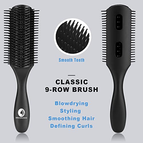 Detangling Hair Brush Set with Hair Spray Bottle - Gentle Knot-Free Styling for Kids & Adults - Perfect for Wet & Dry Hair, Travel & Home Use