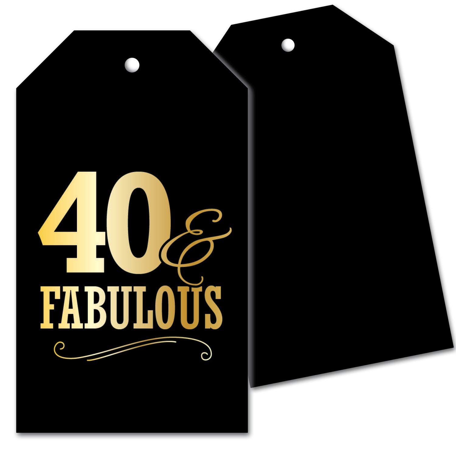 25-40th Birthday Party Favor Tags - 40 and Fabulous - Perfect for Milestone Birthday Celebrations, Decorations & Gift Wrapping