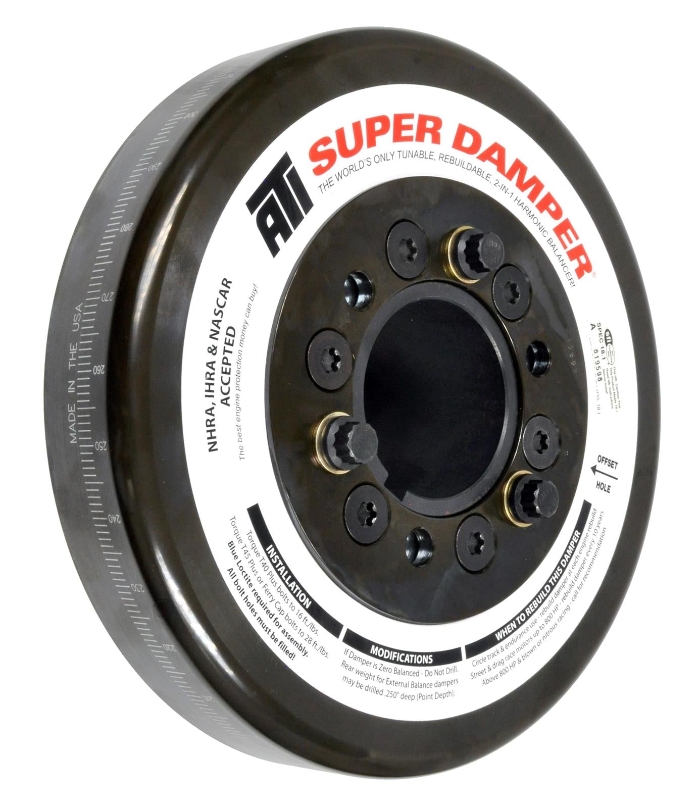 ATI Super Damper for Caterpillar 3208 SFI Race Performance - High-Performance Engine Vibration Damper for Racing & Off-Road Applications