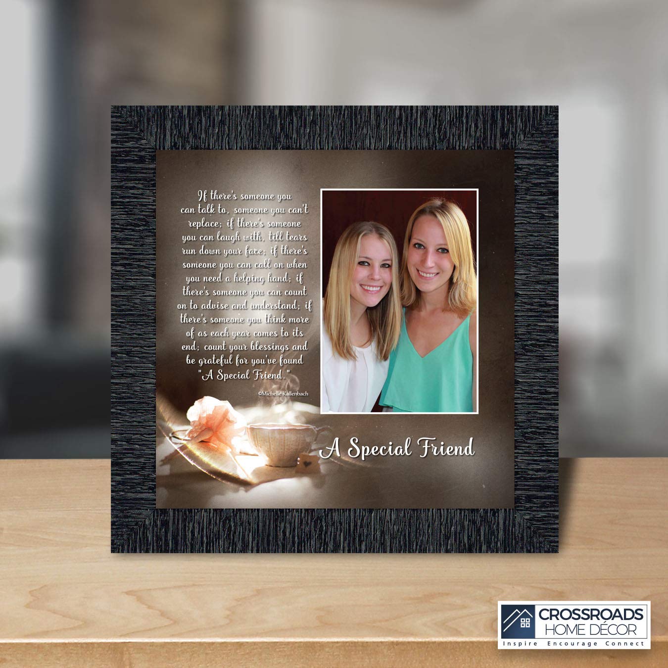 Crossroads Home Décor Best Friend Picture Frame - Perfect Birthday Gift for Best Friends, Ideal for Home, Office, or Dorm Room Décor