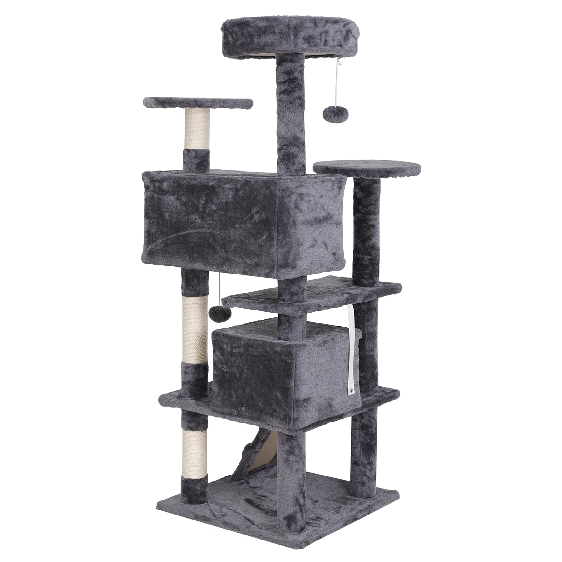 54 Inch Multi-Level Cat Tree Tower for Indoor Cats - Plush Cat Condo with Scratching Posts, Jumping Platforms & Activity Center - Perfect for Play, Exercise and Relaxation in Home or Office