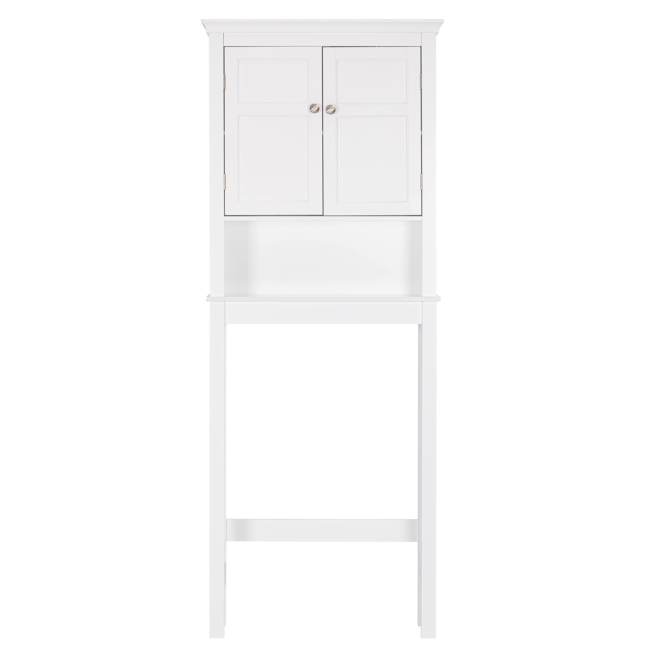 UTEX Over The Toilet Storage Cabinet - Adjustable Shelf Bathroom Organizer with 3-Tier Shelves, White Space Saver for Small Bathrooms | Perfect for Towel, Toilet Paper & Cosmetic Storage
