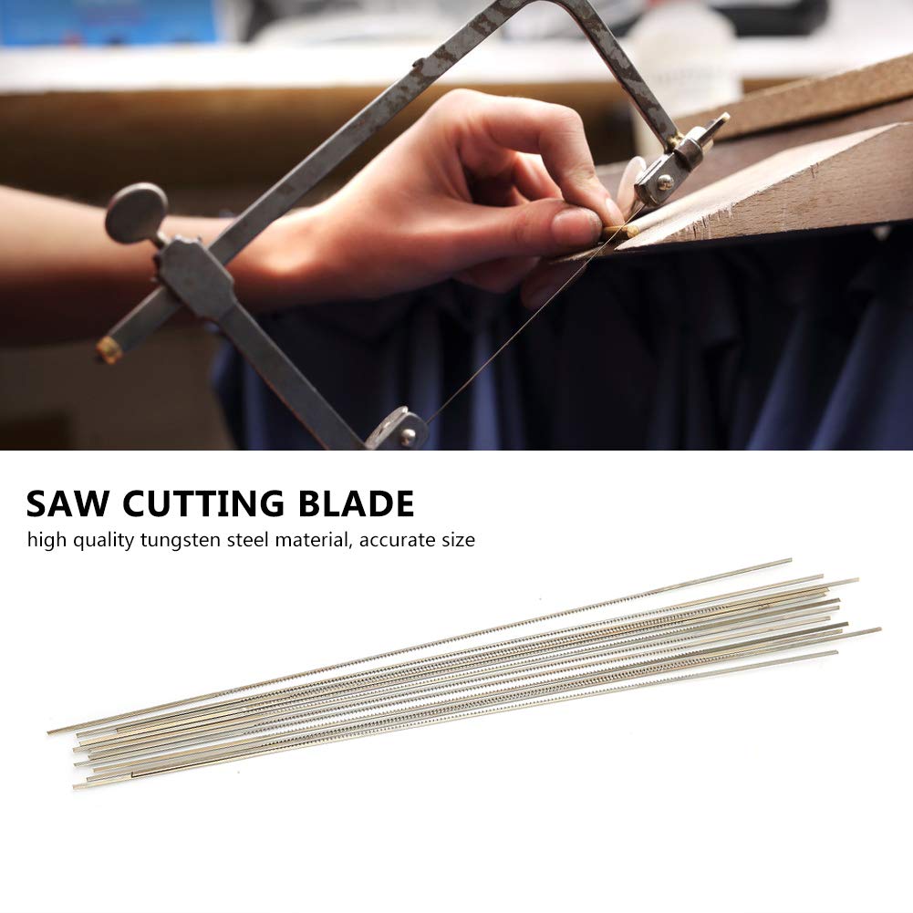 12pcs Tungsten Steel Jewelry Saw Blades - Spiral Teeth Wax Cutting Blades for Jewelry Making, Wood Carving & DIY Crafts - Durable Scroll Saw Tool for Precision Cutting & Engraving