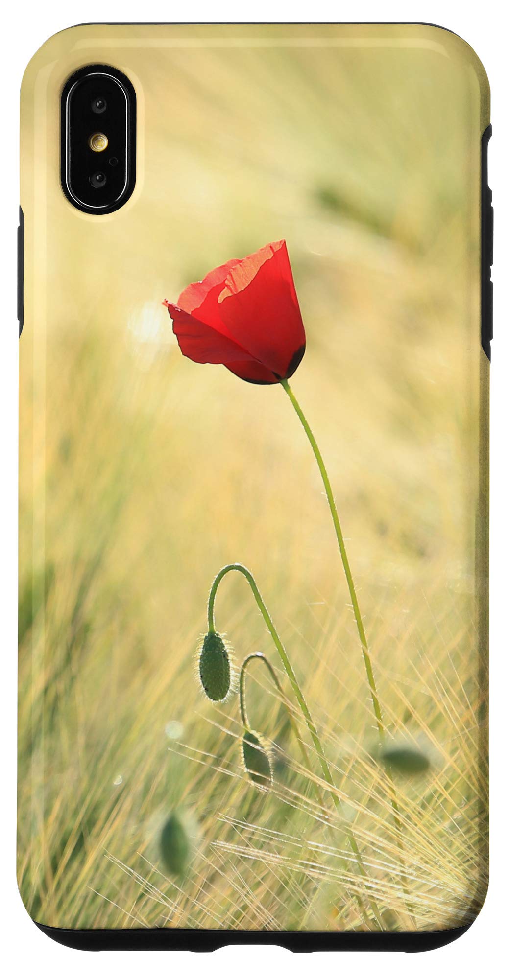 iPhone XS Max Case - Red Poppy Field Design, Slim Protective Cover with Shock Absorption | Perfect for Everyday Use, Travel & Outdoor Activities