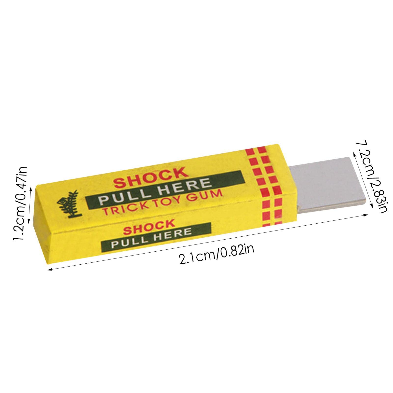 Electric Chewing Gum Prank Toy - Funny Fake Electric Shock Gag Gift for Jokes and Parties (Safe & Reusable) - Perfect for Office Pranks, Halloween Tricks, and April Fools' Day Gifts