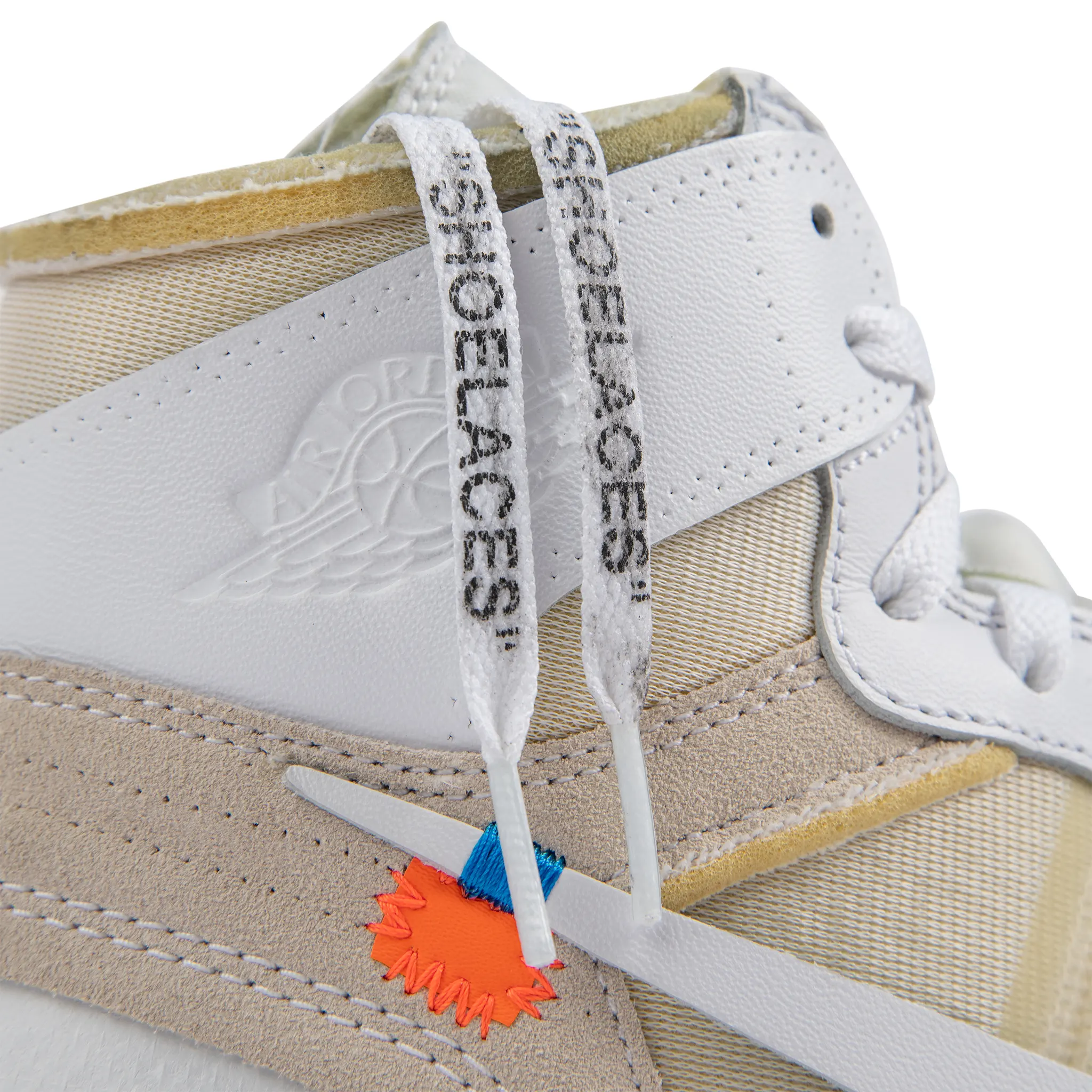 Authentic Pre-Owned Off-White x Air Jordan 1 Retro High OG White Sneakers - Limited Edition Collector's Shoes for Streetwear & Basketball Fashion