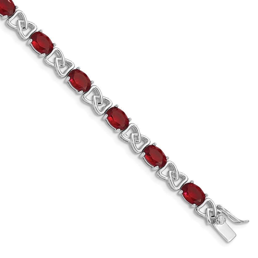 Diamond2Deal 925 Sterling Silver Rhodium Plated 7
