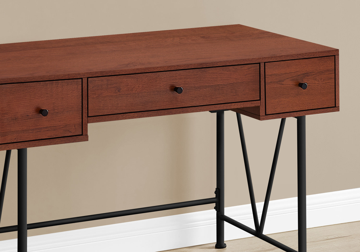 Premium Rovan Cherry Wood Desk - Stylish & Durable Home Office Furniture for Work & Study