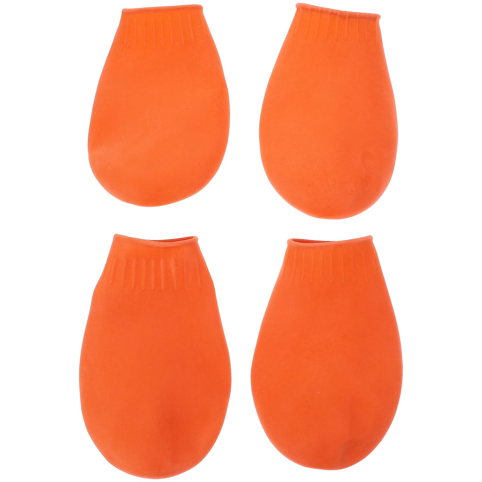 Hemobllo Waterproof Dog Boots for Small Dogs - 4Pcs Rubber Rain Shoes with Paw Protection for Pets (Orange, Size S) - Ideal for Rainy Days, Snow & Outdoor Adventures