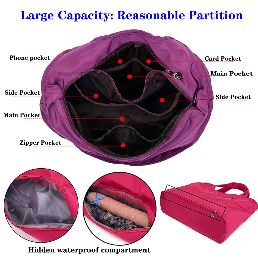 **MINTEGRA Women's Waterproof Diaper Bag – Large Lightweight Oxford Hobo Tote Shoulder Bag for Work, Travel & Everyday Use**