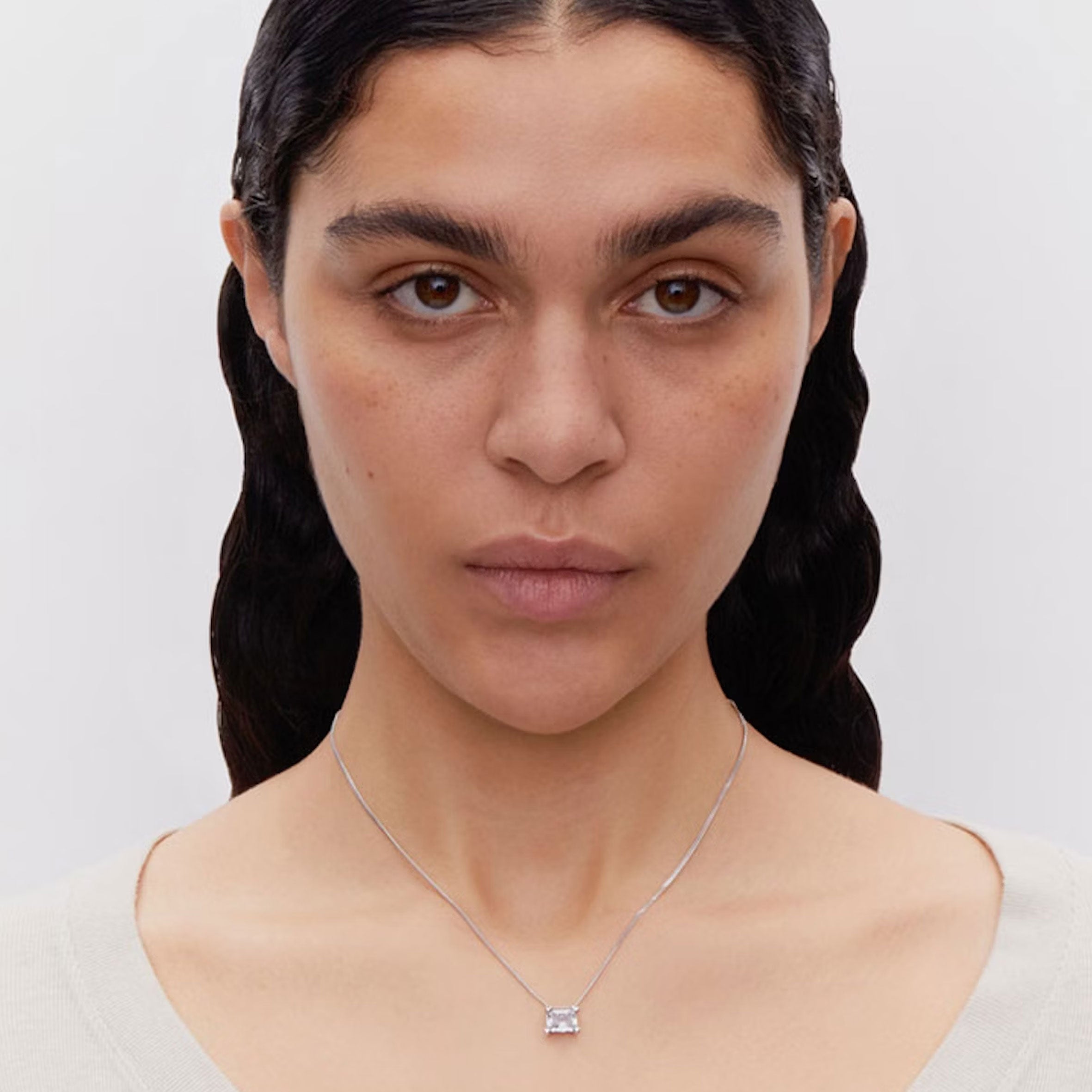 Roppongi Drop Necklace in Sterling Silver - Elegant Dainty Pendant for Women, Perfect for Date Night & Special Occasions
