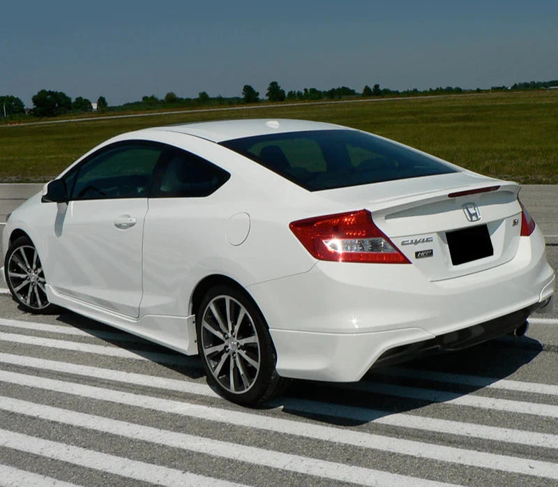 2012-2013 Honda Civic Coupe 2-Door HF P-Style Rear Bumper Lip Spoiler Splitter - Enhance Style & Aerodynamics for Street Racing & Car Shows