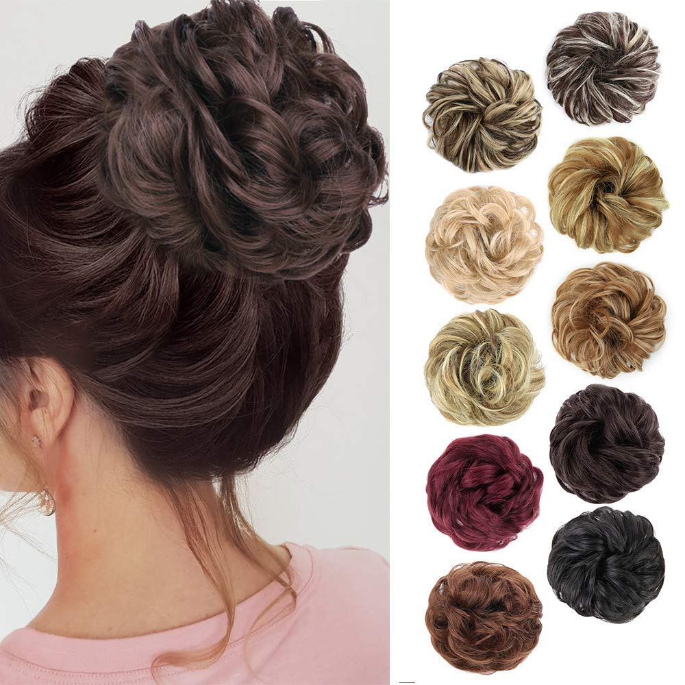 Curly Synthetic Messy Hair Bun Hair Scrunchies Extension - Perfect for Messy Bun Hairstyles, Ponytail Accessories & Everyday Hair Styling