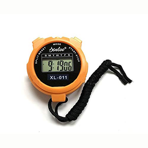 TopHomer Digital Stopwatch - Large Display Handheld Sports Timer with Count Up/Down, Chronograph, and Lap Memory - Perfect for Track & Field, Swimming, Coaching, and Fitness Training (Orange)