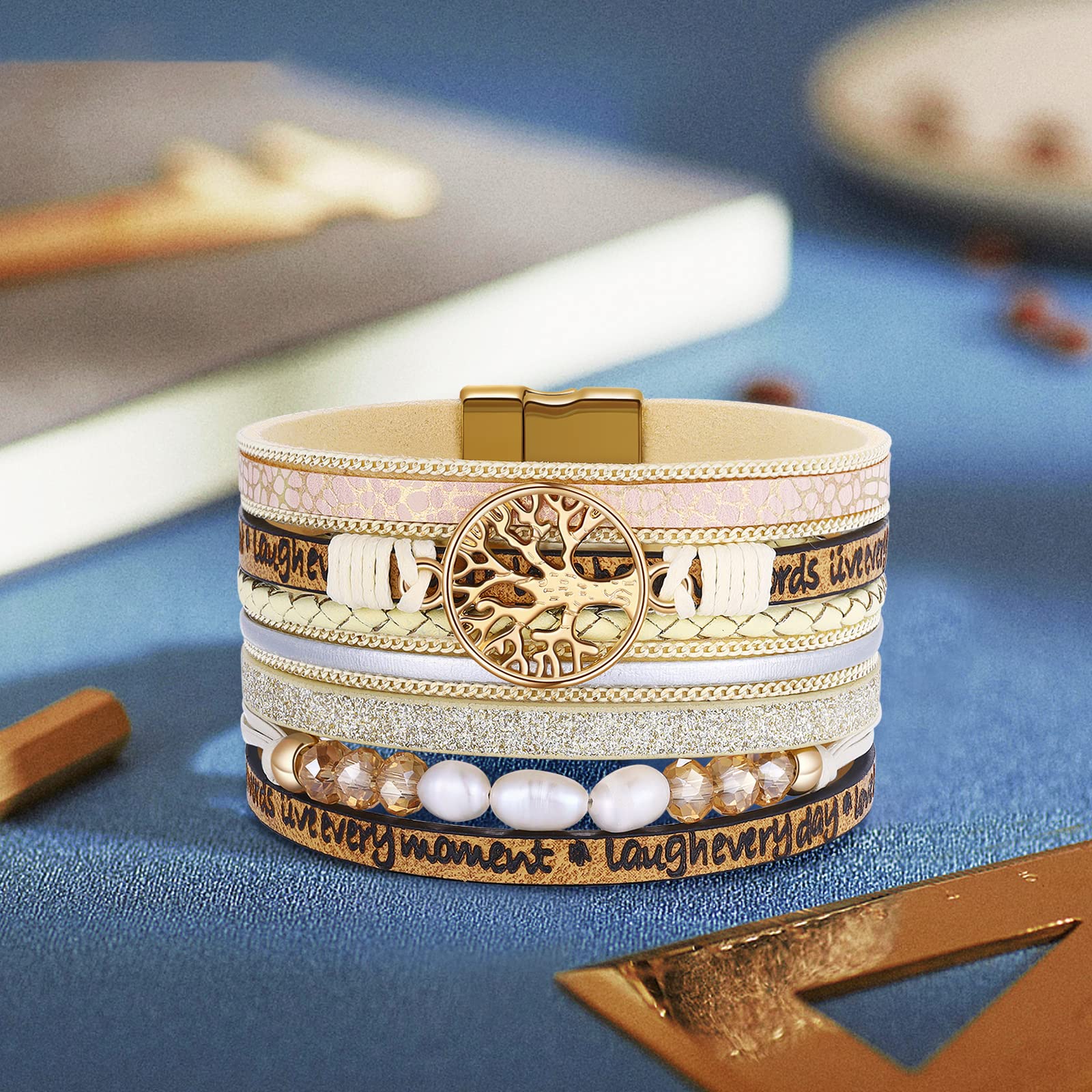 Tree of Life Bracelet for Women & Girls - Inspirational Jewelry Gift for Easter, Birthday & Special Occasions - Perfect for Teens, Teens & Young Adults - Wear Daily, for Meditation, Yoga & Spiritual Healing