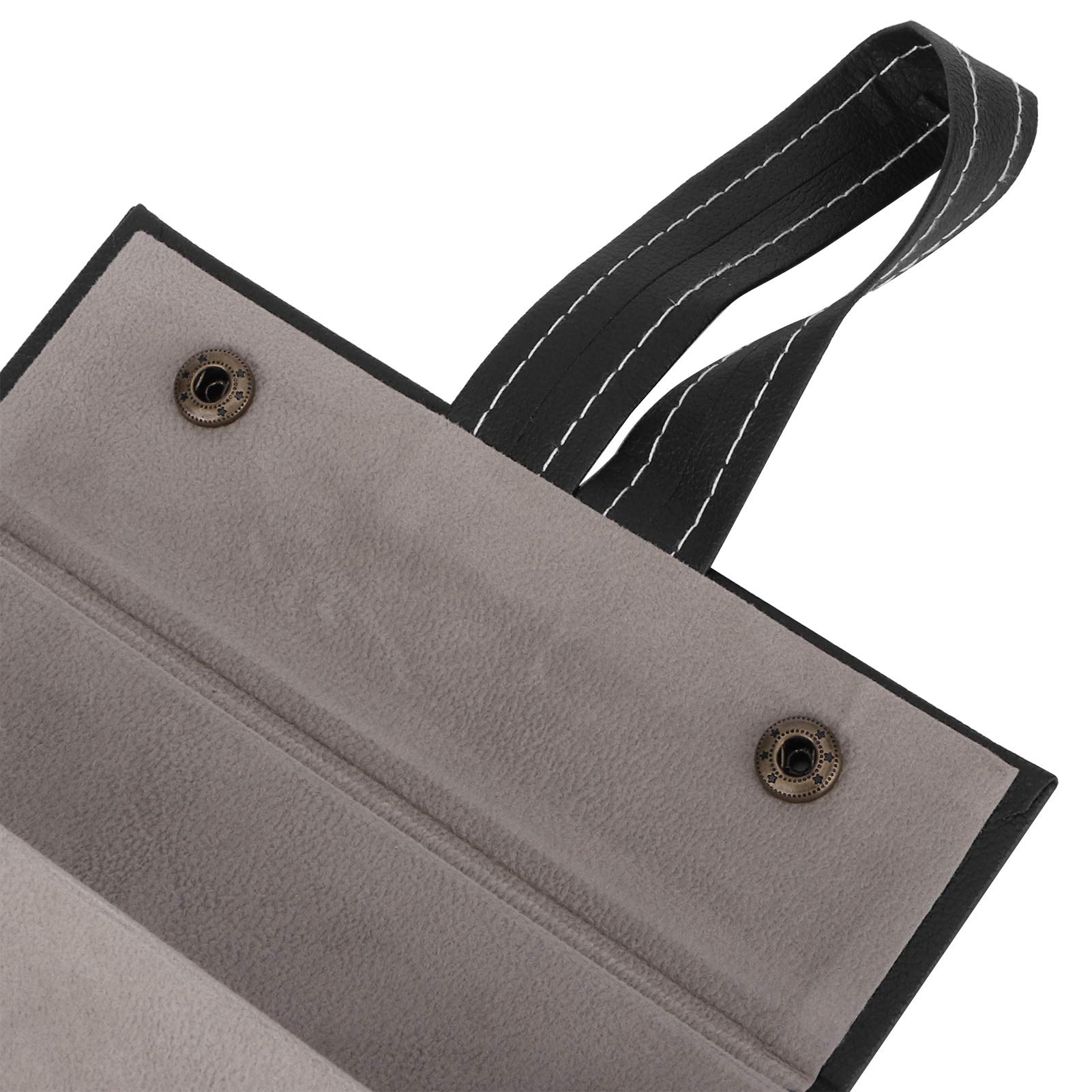 Stylish Black Sunglass Storage Case with Separate Compartments - Hanging Eyeglass Organizer for Glasses, Watches & Necklaces | Perfect for Travel, Home & Office Organization