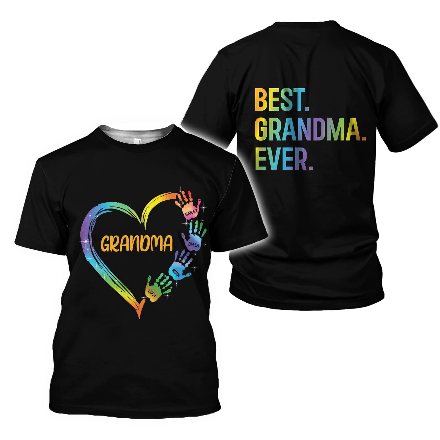Personalized Grandma Shirt with Kids Names - Custom Gifts for Granny - Christmas Present Idea - Perfect for Family Reunions & Holiday Gatherings