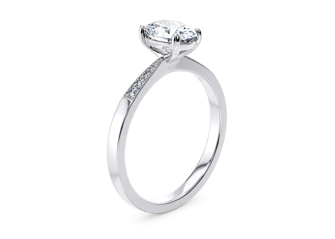 1.0/2.0/3.0 CT Moissanite Oval Engagement Ring for Women - 18K Gold Plated Silver, White Gold, Rose Gold & Yellow Gold with Free Engraving | Wedding Proposal, Anniversary Gift, Bridal Jewelry