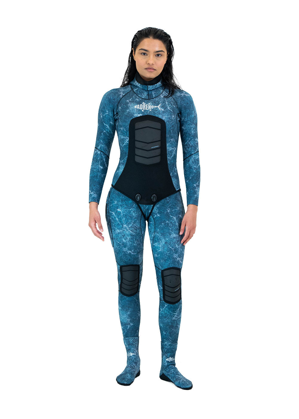 Adreno Women's 3.5mm Two Piece Wetsuit with Diving Gloves & Socks Set - Scuba Diving, Snorkeling & Water Sports Gear for Women