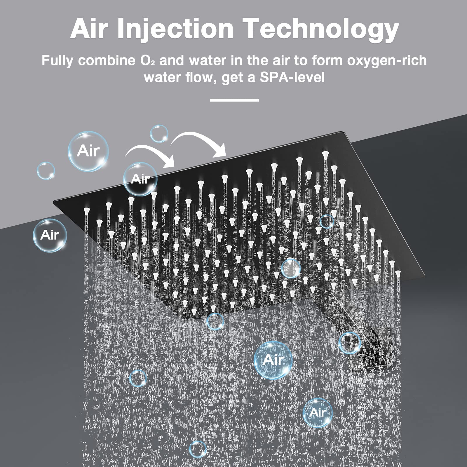 Premium Black Stainless Steel Shower Faucet Set - 10 Inch Rainfall Shower Head with Handheld Spray - 3 Function Shower System - Brass Pressure Balance Valve - Perfect for Modern Bathroom & Spa Experience